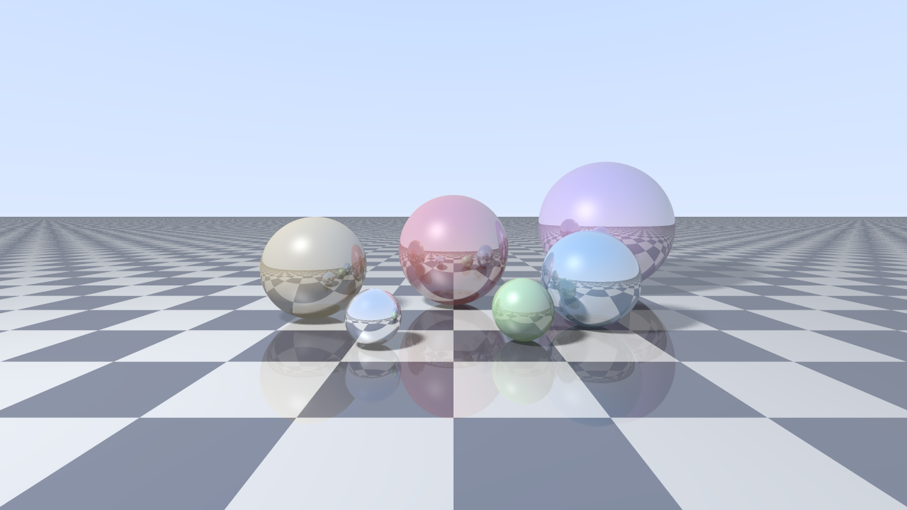 Ray traced scene
